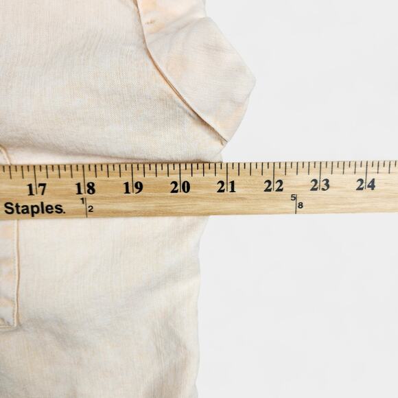 Rails Lex Shirt Women's Small Peach Acid Wash Cuffed Sleeve Linen Blend - Picture 10 of 13